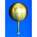 Flush Seam Aluminum Gold Ball - 3" Diameter