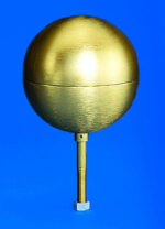 Flush Seam Aluminum Gold Ball - 3" Diameter