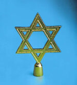 Golden Plated Star Of David Indoor Flag Pole Ornament