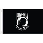 U.S. POW/MIA Double-Sided Flag w/ Grommets - 12" x 18" - Nylon