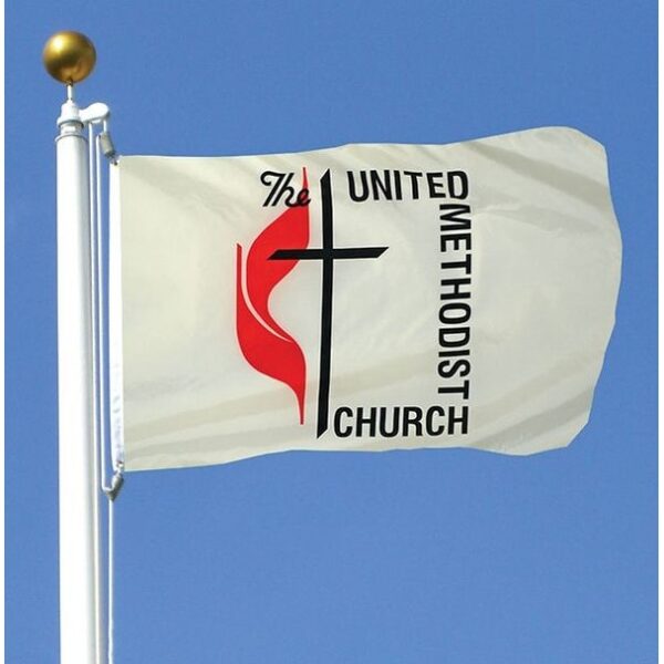 United Methodist Flag w/ Grommets - 3' x 5' - Nylon