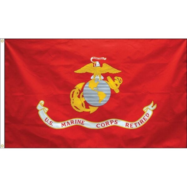 Marine Corps Retirement Flag - 3' x 5' - Polyester