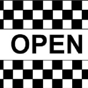 Open Checkered Message Flag - 3' x 5' - Nylon