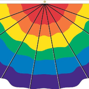 Pleated Rainbow Flag - 3' x 6' - Nylon