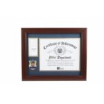 Police Department Medallion 8-Inch by 10-Inch Certificate and Medal Frame