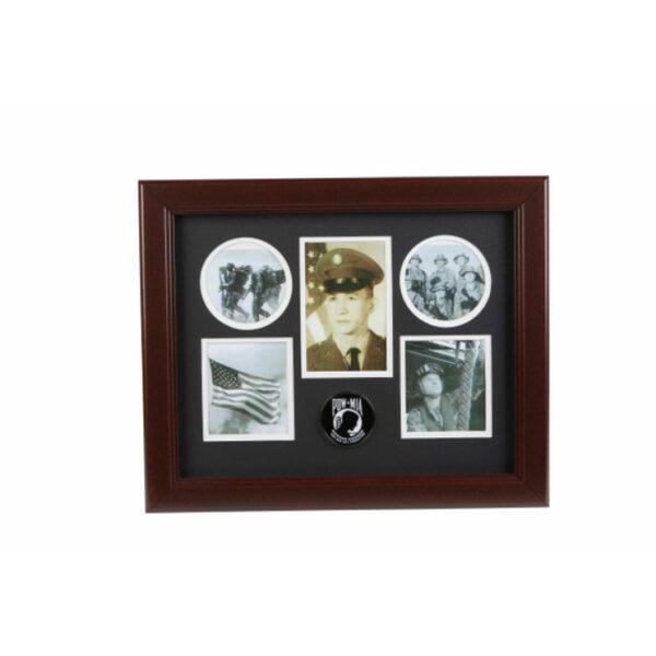 POW MIA Medallion 5 Picture Collage Frame