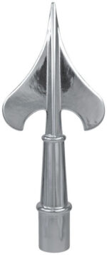 Army Spear Flag Pole Ornament w/ Spindle - 8" - Silver Finish