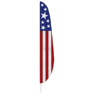 Stars & Stripes 1 Feather Flag - 12' x 26" - Nylon