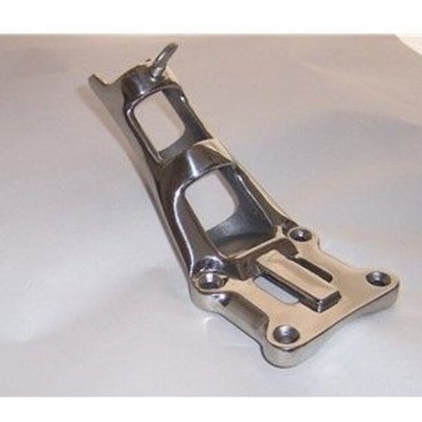 Strap Mount Stainless Steel Flag Pole Bracket - For 1" Pole Diamter - Mirror Finish