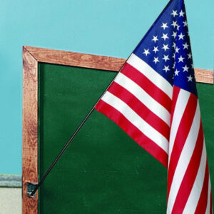 U.S. Classroom Flag - 16" x 24" - Printed Polyester - 36" Wood Staff