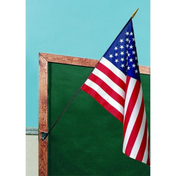 U.S. Classroom Flag - 16" x 24" - Printed Polyester - 36" Wood Staff