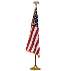 U.S. Flag - 3' x 5' Embroidered Nylon with Pole Hem and Fringe