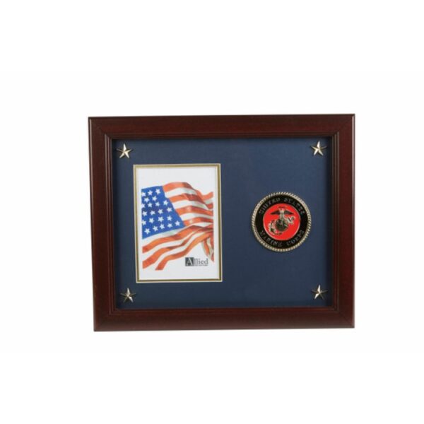 U.S. Marine Corps Medallion 5-Inch by 7-Inch Picture Frame with Stars