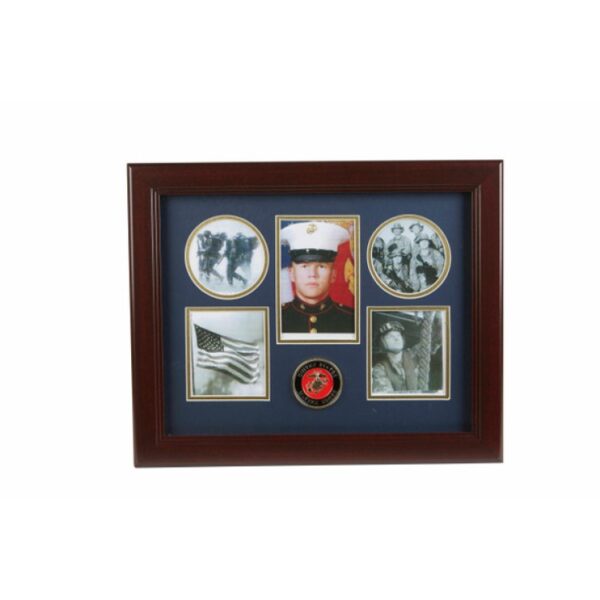 U.S. Marine Corps Medallion 5 Picture Collage Frame