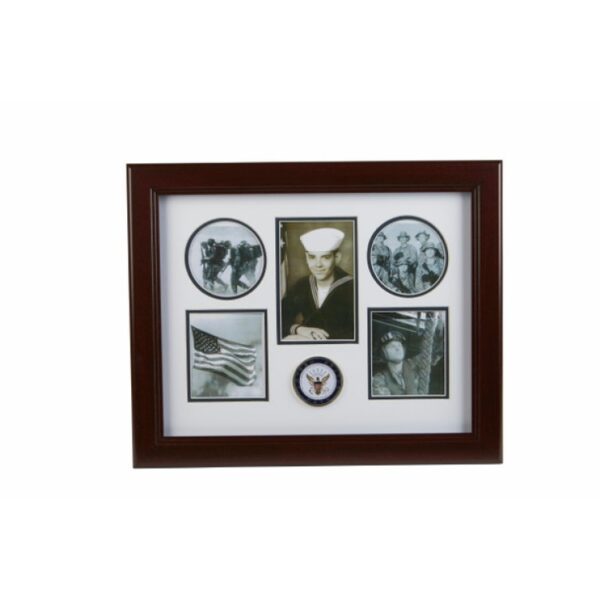 U.S. Navy Medallion 5 Picture Collage Frame