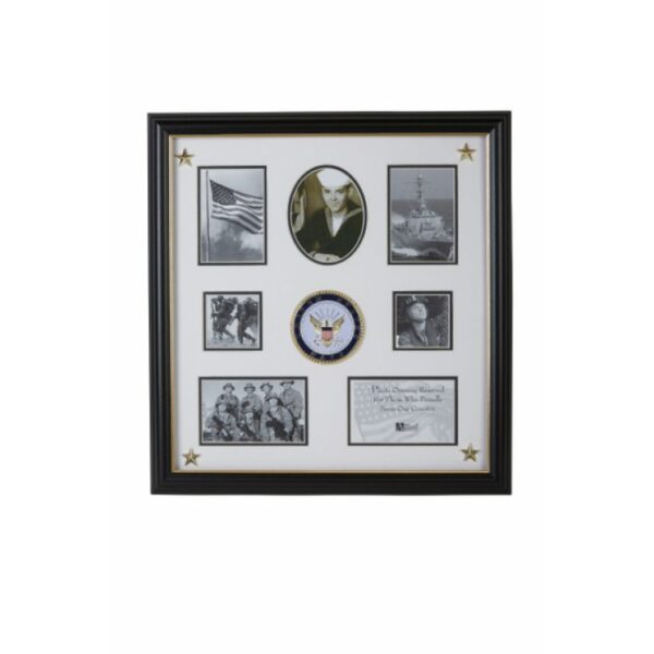 U.S. Navy Medallion 7 Picture Collage Frame with Stars