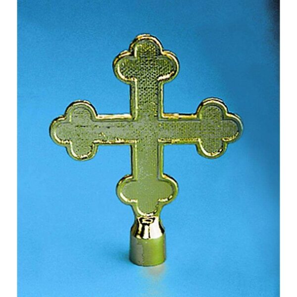 Golden Plated Botonee Cross Indoor Flag Pole Ornament