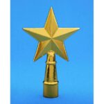 Golden Plated Texas Star Indoor Flag Pole Ornament