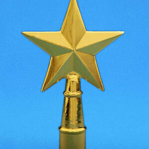 Golden Plated Texas Star Indoor Flag Pole Ornament